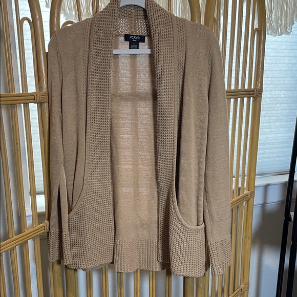 Verve Ami Sweaters - Verve Ami Women's Tan Cardigan Sweater